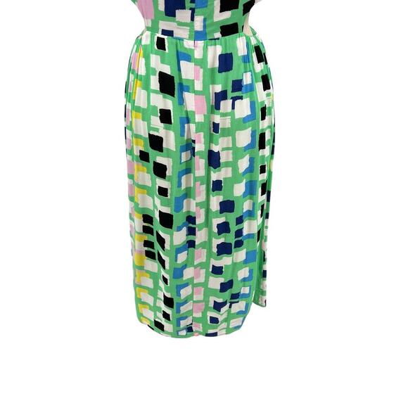 Anthropologie Corey Lynn Calter‎ Midi Dress Abstract Cut Out Green Size Small - Picture 11 of 14
